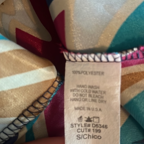 Bold Patterned Backless Mini Halter Dress by XXI/ Size Small - Picture 9 of 9